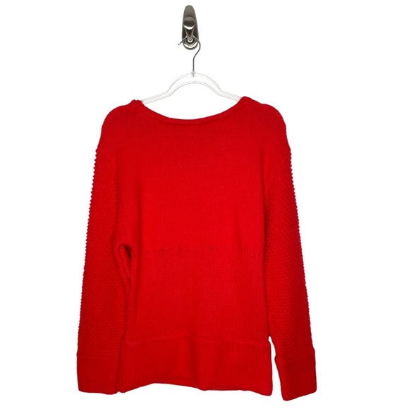 Helmut Lang | NWT Chunky Wool Knit Sweater in Opacity Intarsia Vein Red Small - Picture 2 of 8